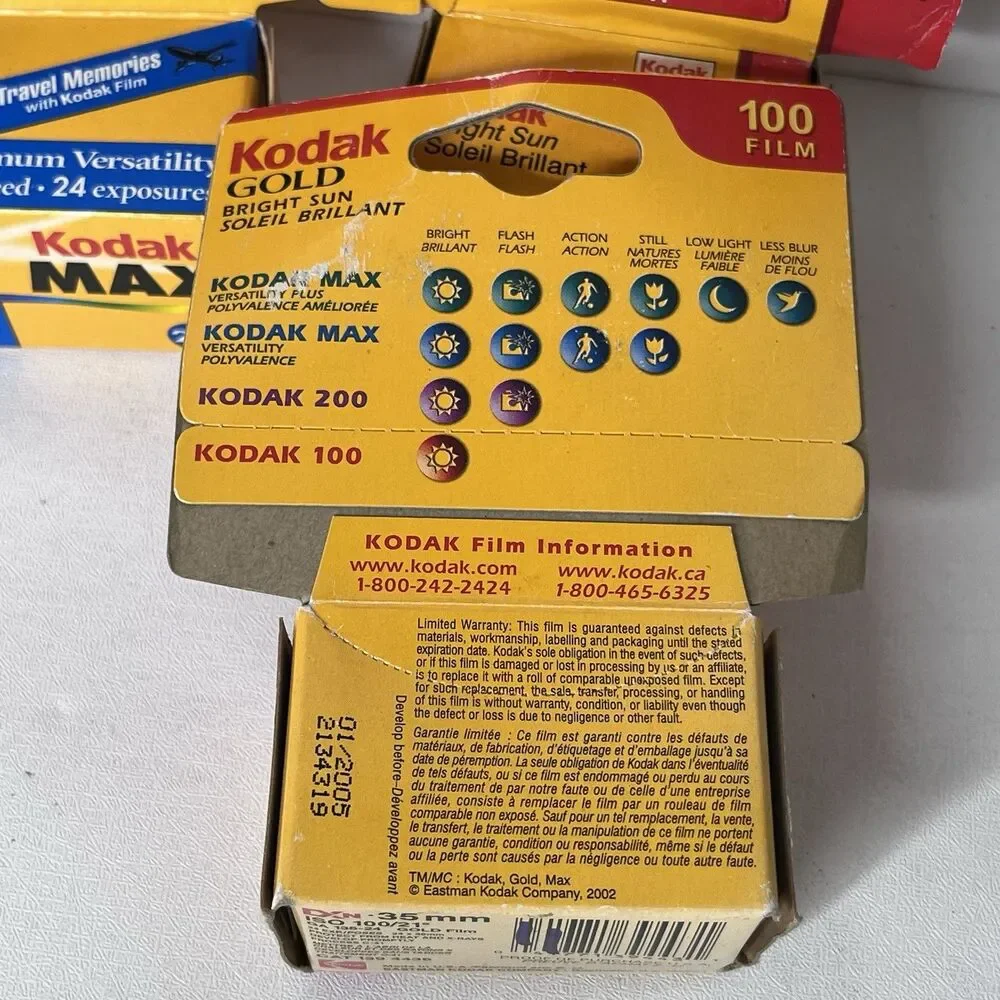 Lot Of 4 Kodak Mac Bright Sun 400 100 35mm Color Film Exp 2005